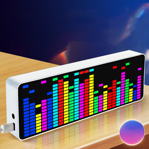 Luz de espectro RGB 1624 segmentos con sensor de voz 384 LEDs visualizador de música 2