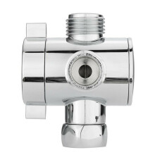 3-Wege T-Adapter für Badewannen- und Duschkopfarm, 1/2 Zoll Umschaltventil für Wasserhahn