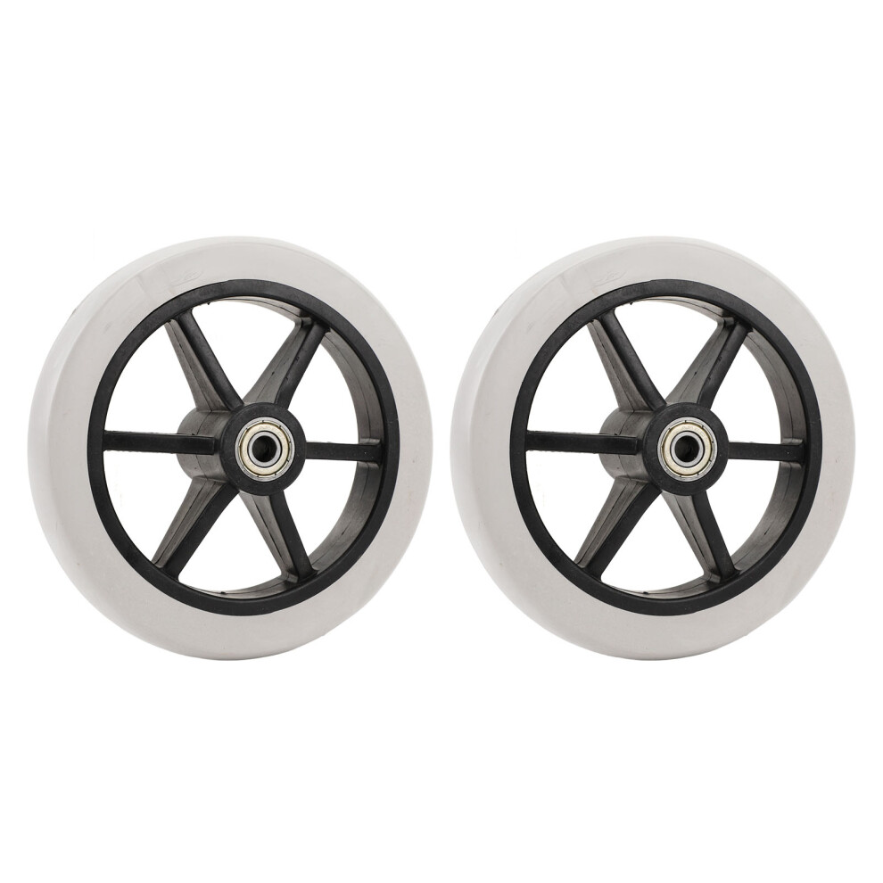 2PCS 6-Inch GreyPU Wheelchair Front Casters, 15cm Widened Replacement
