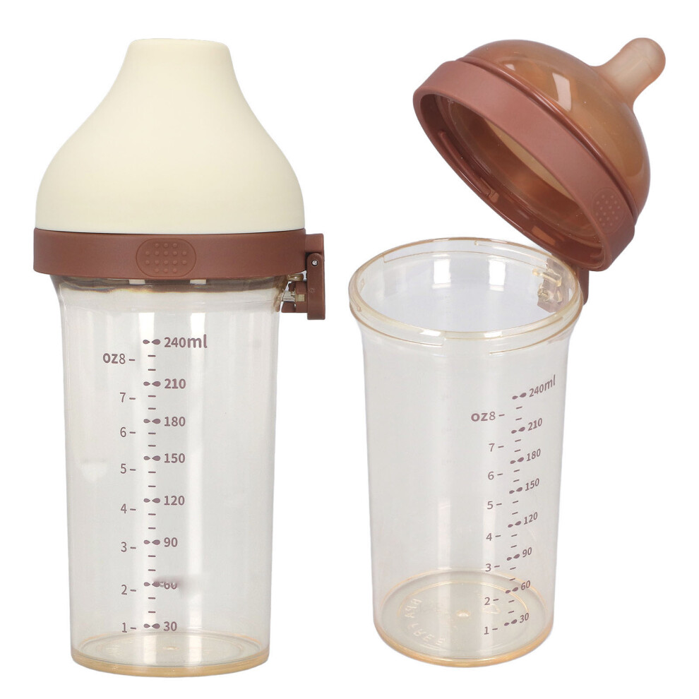 Infant Milk Bottle 240Ml Ppsu Silicone Anti Colic 3-6 Months Brown