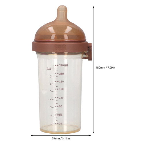 Bouteille marron à 2 trous ronds 240 ml 84,679180 mm 1