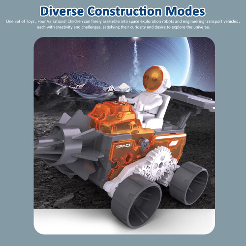 Jouets de construction STEM 4 en 1, 138 pièces, ABS, 30,3  23,5  6,4 cm 1