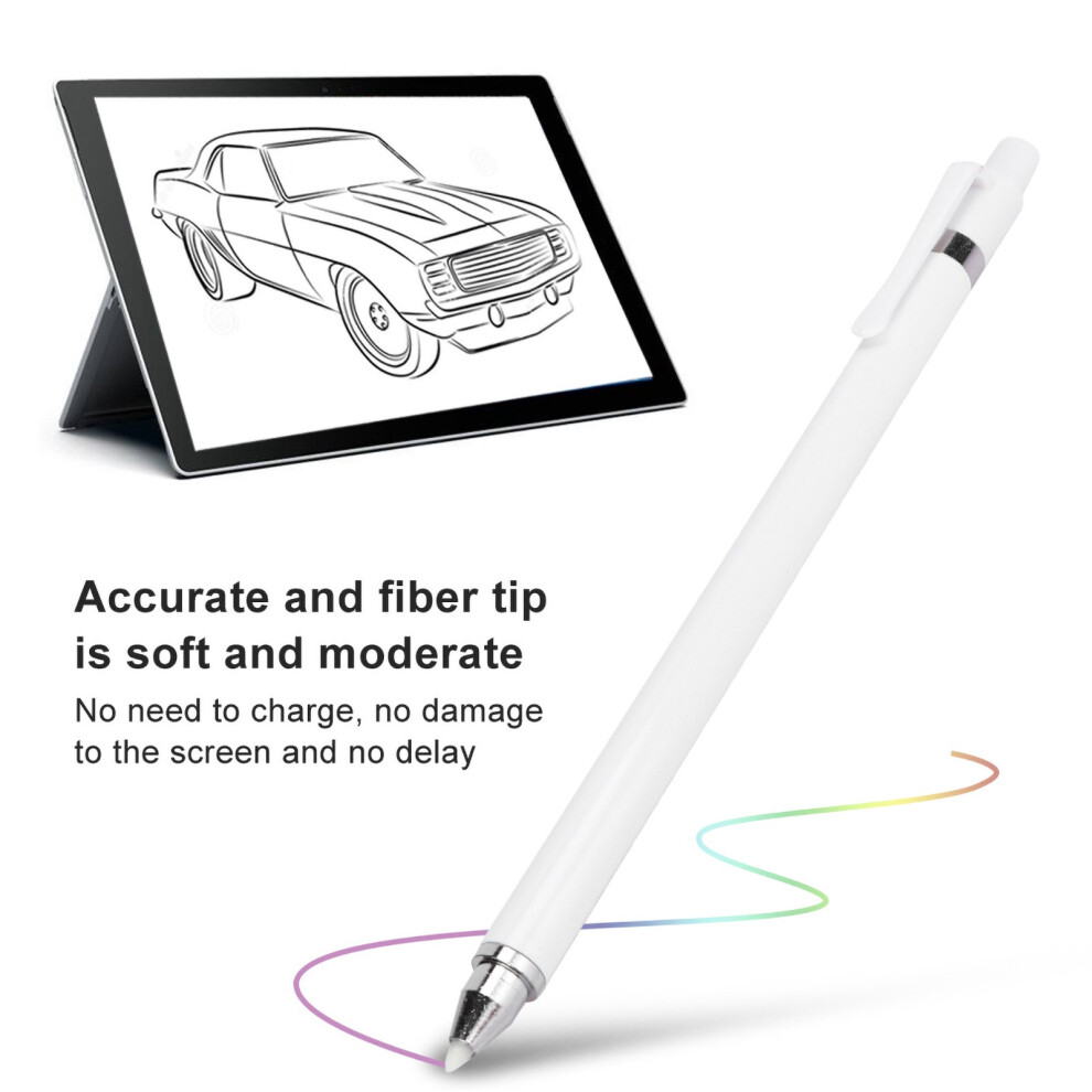 Accurate Stylus Pen With Cleaning Feature For Tablets & Phones White 6911333822464