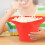 Red Silicone Folding Microwave Popcorn Bowl, 30cm Max Width 1