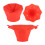 Red Silicone Folding Microwave Popcorn Bowl, 30cm Max Width 3