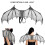Kids Wing Folding Costume Prop for Halloween Party White Accessory 14