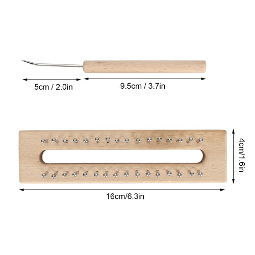 Holz-Strickrahmen-Set aus Buche, 1 Set, 416 cm / 1,66,3 in 1