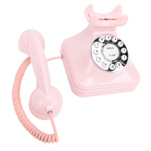 Telefono retrò a disco con memoria dei numeri cablato