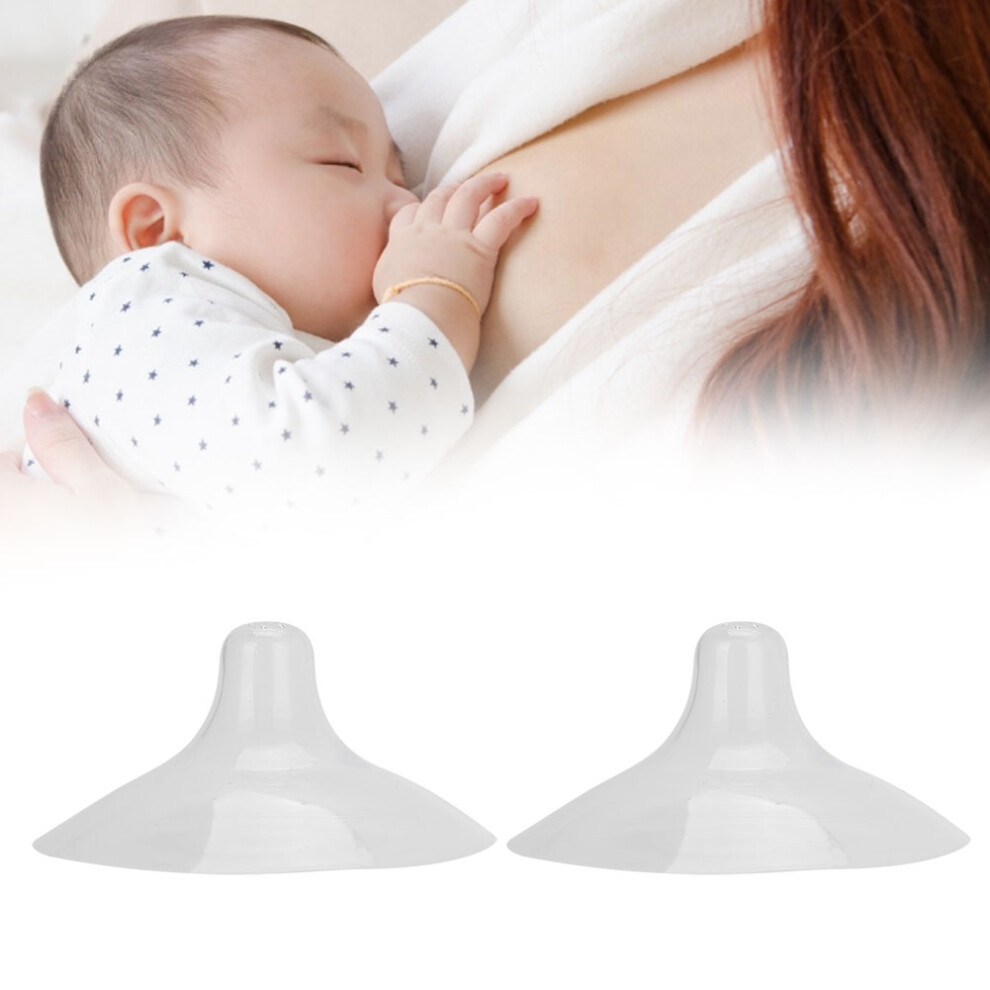 Silicone Nipple Shields 2-Pack for Breastfeeding Baby Feeding Nipple Protectors