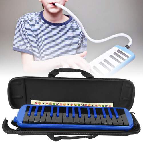 Practice-Ready 32-Key Blue Melodica F32s with Bag for Learning