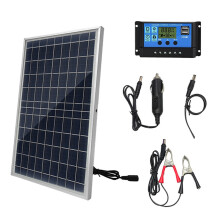 Kit di pannello solare in silicio policristallino da 10 W nero 330x200 mm