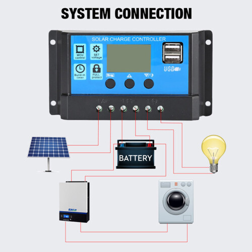 10W Polysilizium-Solarpanel-Set 330x200mm Schwarz 1