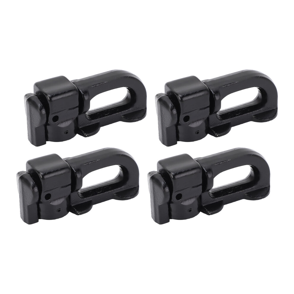 4Pcs Carbon Steel L Track Double Stud Tie Down Fittings For Truck & Trailer Black 8741333836912