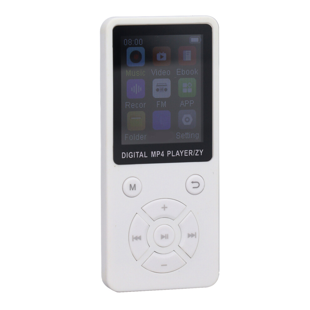 64Gb Bluetooth 5.0 Mp3 Mp4 Player With 1.8" Screen, Speaker & Fm In White 3011333838182