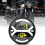 Faro LED nero per moto da 5-3/4 pollici, 80 W 4