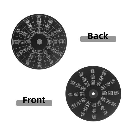Outil de roue des quintes noir 12,4 cm 1,5 mm 1