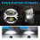 Faro LED nero per moto da 5-3/4 pollici, 80 W 12