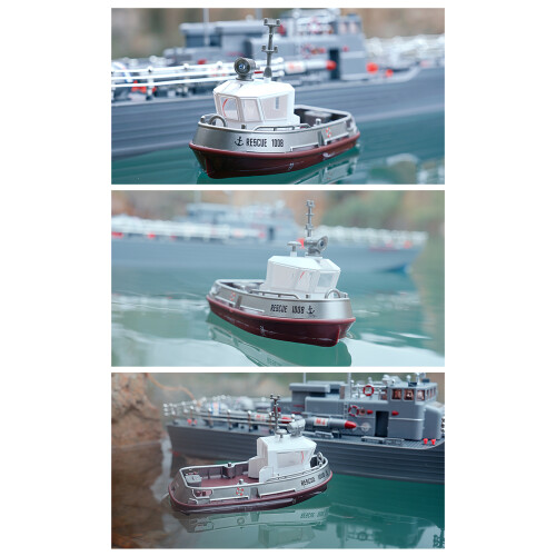 Mini barca telecomandata, 100 mAh, marrone, 12 x 7 x 6,5 cm 1