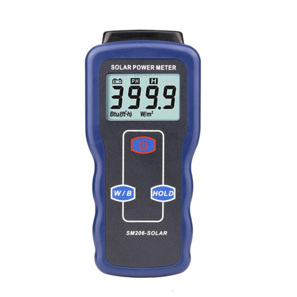 Solar Power Meter Sm206, Light Intensity Meter, Solar Radiation Tester, Glass Enclosure, Data Storage 6482260388021