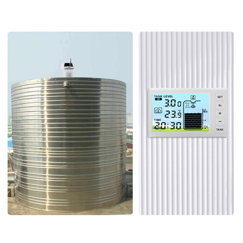Solar Water Level Indicator with Rechargeable Battery & Temp Display 2