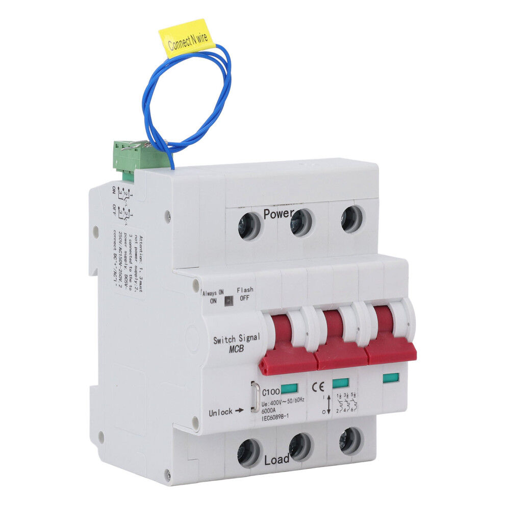 3P 125A Ac400v Miniature Circuit Breaker Switch, 6Ka, Flame Retardant 8791333842895