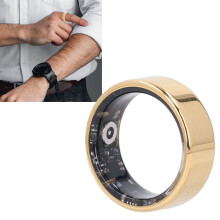 Bague intelligente dorée 20 mAh Taille 8 IP68 Tracker d'activité