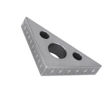 Präzises Aluminium 45/90 Grad Holzbearbeitungs-Winkelometer, mattiertes Dreieck