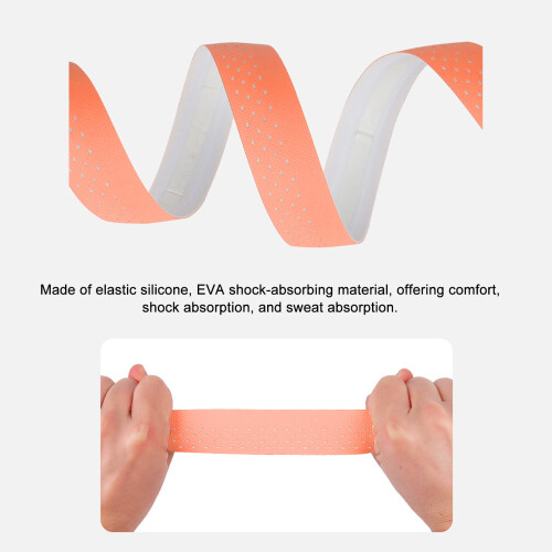 2 pezzi nastro per manubrio da strada in EVA e silicone arancione 2