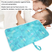 Multifunctional Waterproof Baby Diaper Changing Mat Cotton 59x34cm Green