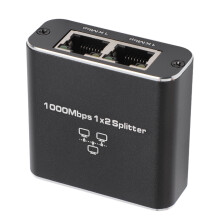 Gigabit Ethernet Splitter 1 auf 2, 1000Mbps, RJ45 Typ C Schnittstelle, Netzwerkanschlüsse erweitern, LAN Internet Splitter