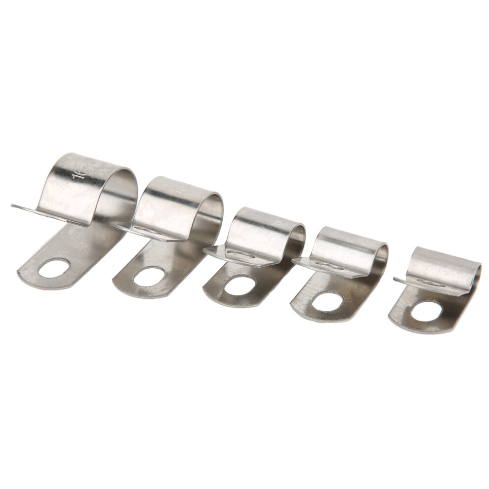 80Pcs R-Type Cable Clamps Kit 6-16Mm Stainless Steel Hardware 6901333855371