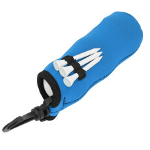 Blaue Neopren-Ball- und Tee-Tasche 3 Bälle & 3 Tees
