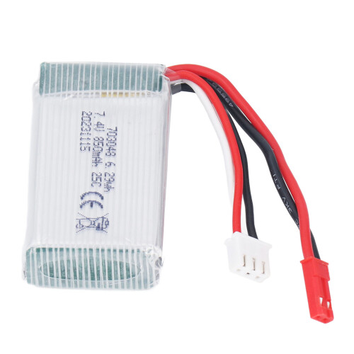 7.4V 850mAh Lithium Polymer Battery for RC Airplanes, Red Plug 1