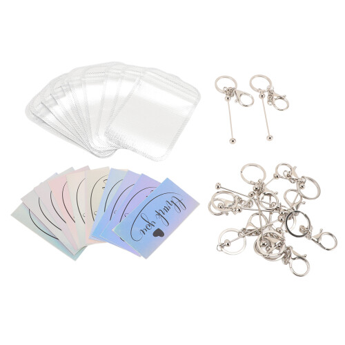 Kit di barre beadabili per portachiavi - Argento, 30 pezzi 2