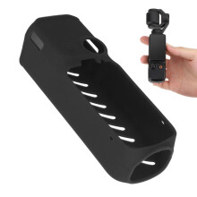Silikon-Hülle für Osmo Pocket 3 Actionkamera Anti-Kratz, Antirutsch, Hohlraumdesign, Wärmeableitungsöffnungen, Schutzummantelung, Schwarz