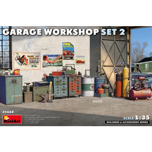 MIN35668 - Miniart 1:35 - Garage Workshop Set #2