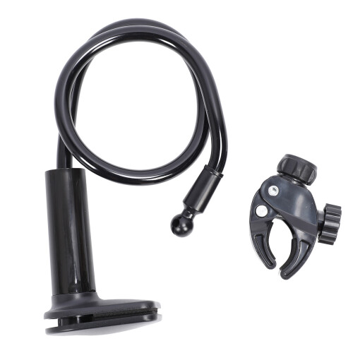Supporto per asciugacapelli con morsetto, regolabile, nero 1