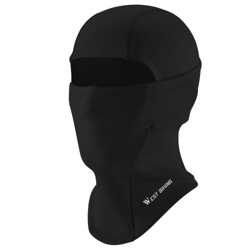 Winter-Fleece-Kinder-Gesichtskappe 480-560mm 65g schwarz