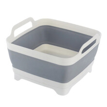 Lavabo plegable 31.5x30.5x20 cm gris/blanco