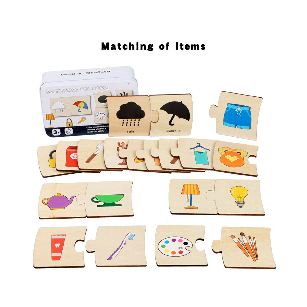 (Object Match) Puzzle Educational Wooden With Numbers And Animal Food Matching Kids For-image-OPC-PJCKSSG-NEW