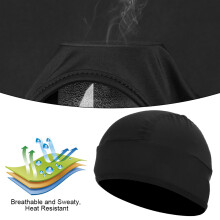 Breathable Men's Ice Silk Bike Headband Quick Dry Running Cycling Hat Black