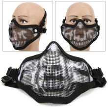 Metal Mesh Face Guard Tactics Half Cover Steel Wire for Paintball CS V1