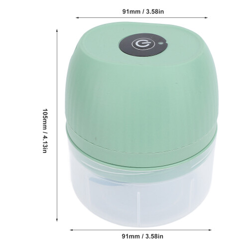 Mini hachoir à ail électrique de 250 ml, compact et vert 1