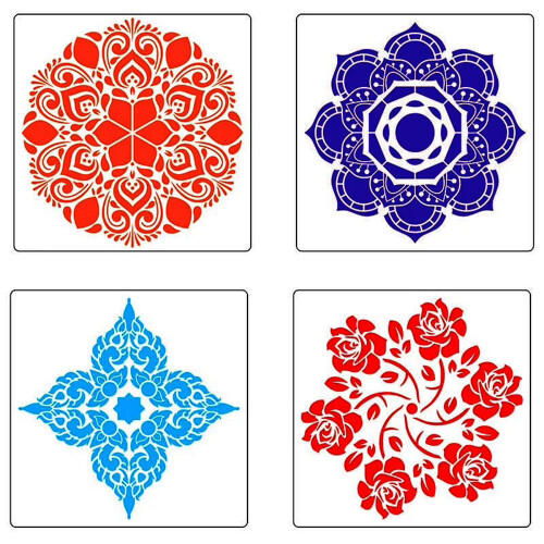 DIY Mandala Dotting Tool Set - 20pcs Brushes Stencils & Acrylic Tools 2