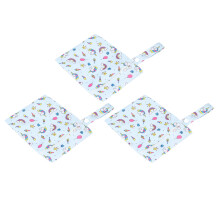Sac humide 3 pièces Motif dessin animé Étanche et réutilisable Sac à couches en tissu pour le voyage T21