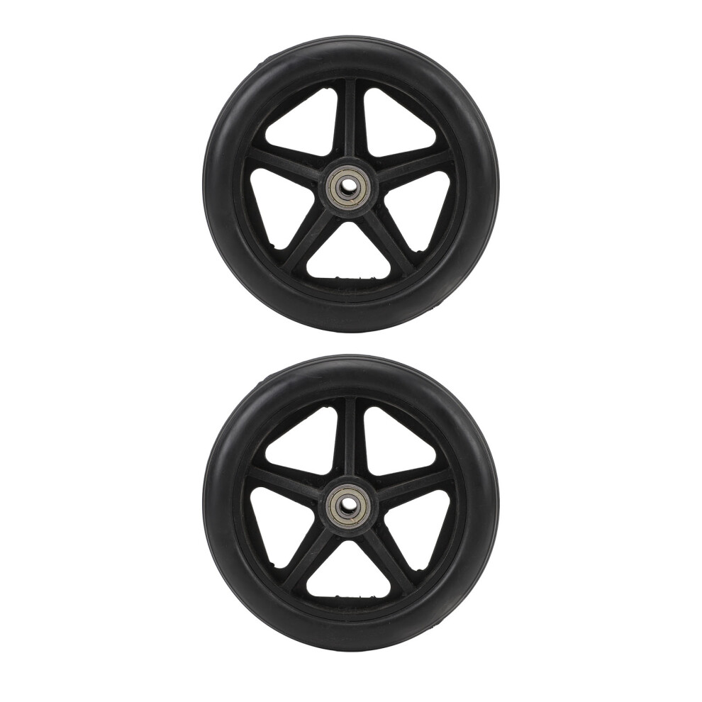 2Pcs 6 Inch PU Solid Wheel for Electric Wheelchair, 15cm Diameter