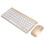 Wireless Keyboard Mouse Set 2.4G Ultra Thin Gold Compact Office 4