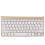 Wireless Keyboard Mouse Set 2.4G Ultra Thin Gold Compact Office 3