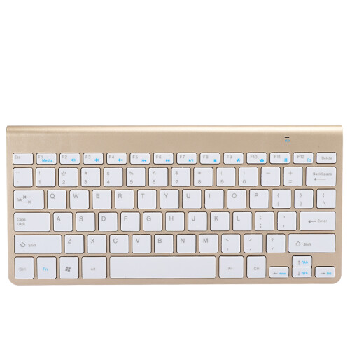 Wireless Keyboard Mouse Set 2.4G Ultra Thin Gold Compact Office 2