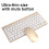 Wireless Keyboard Mouse Set 2.4G Ultra Thin Gold Compact Office 6